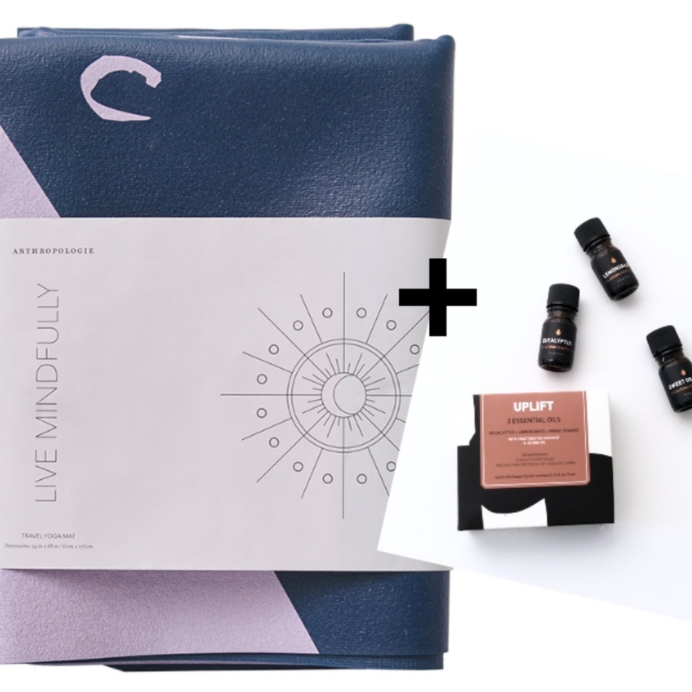 NWT yoga mat AND essential oils